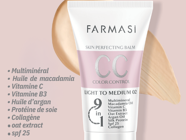 cc creme light to medium (02) farmasi