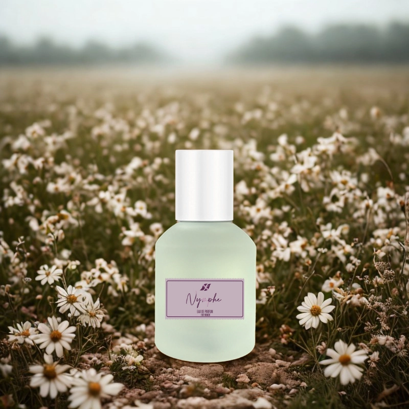 Nymphe parfum posé sur des fleurs fraîches